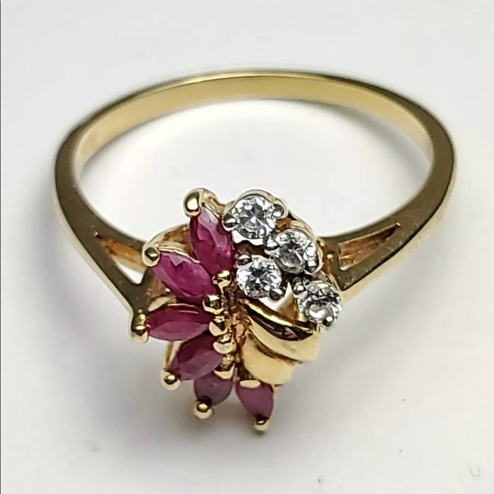 Ruby 14k Gold Ring - image 1